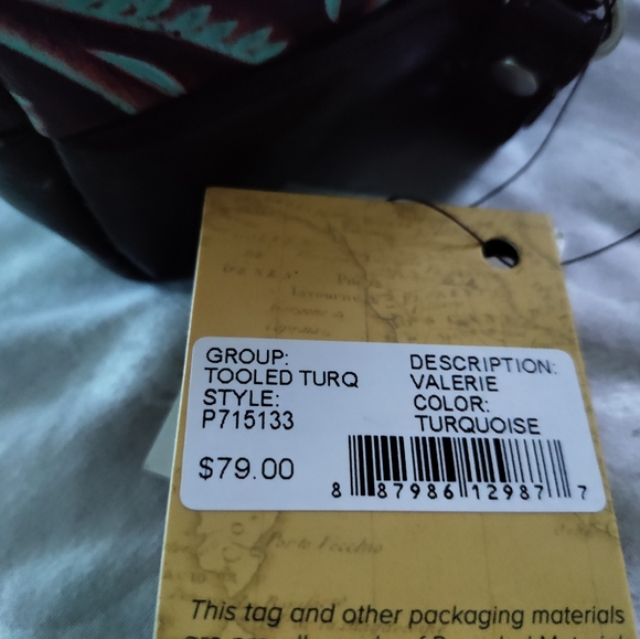 PATRICIA NASH VALERIE TOOLED LEATHER CLUTCH WRISTLET $79 - Picture 5 of 10